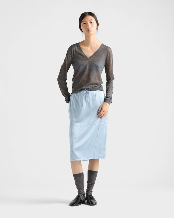 Vintage-look satin bra - Lake Blue Vintage-look satin bra - Lake Blue