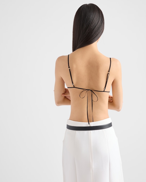 Polka-dot silk chiffon bra - Cameo Polka-dot silk chiffon bra - Cameo