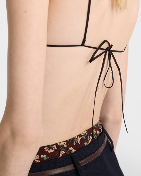 Floral print georgette bra - Ebony Floral print georgette bra - Ebony