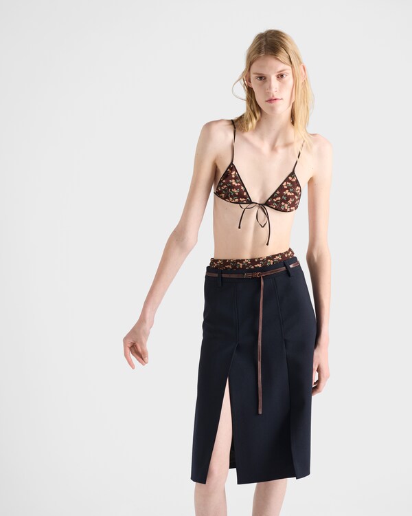 Floral print georgette bra - Ebony Floral print georgette bra - Ebony