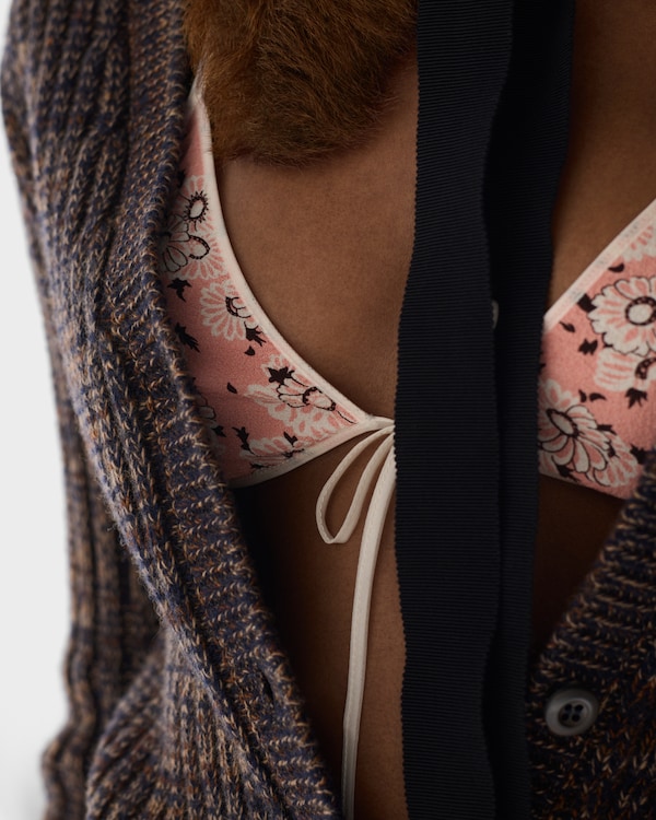 Floral print georgette bra Floral print georgette bra