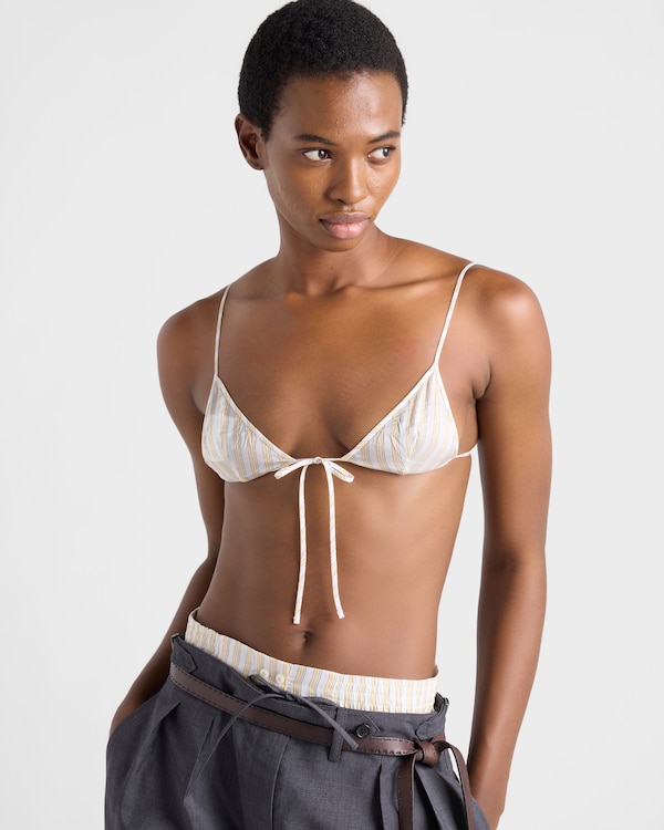 Striped bra - Yellow Striped bra - Yellow