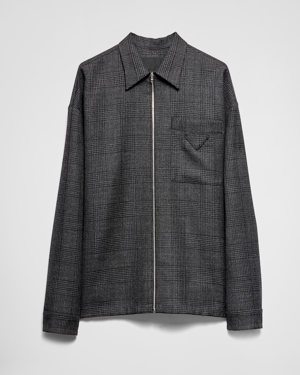 当店の記念日 Sky Blue Cotton zipper shirt | PRADA トップス