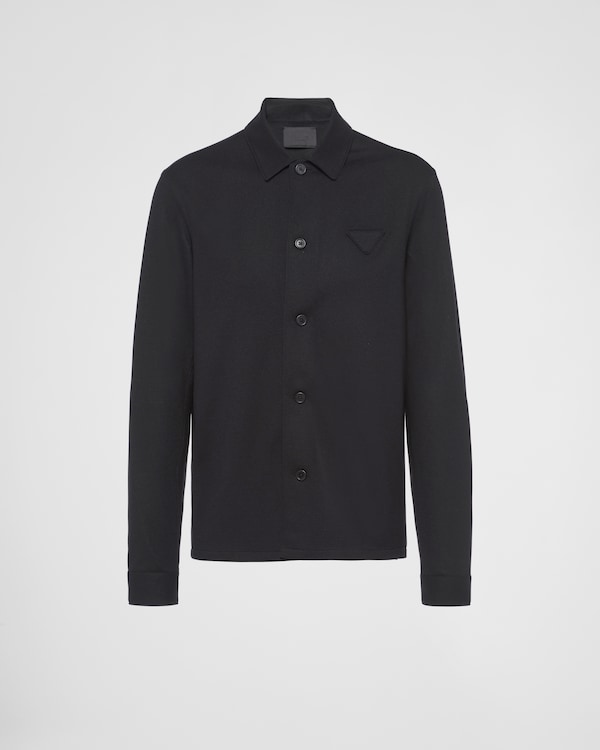 Black Stretch cotton shirt | PRADA