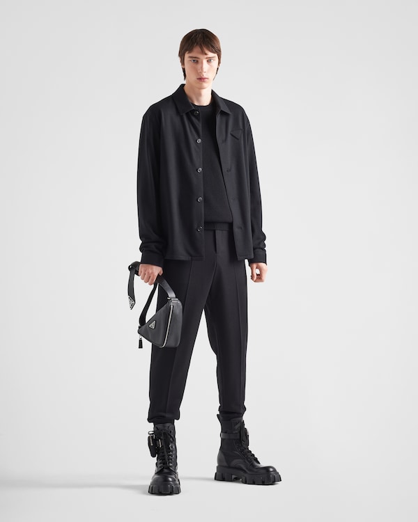Wool and cashmere shirt - Black Wool and cashmere shirt - Black
