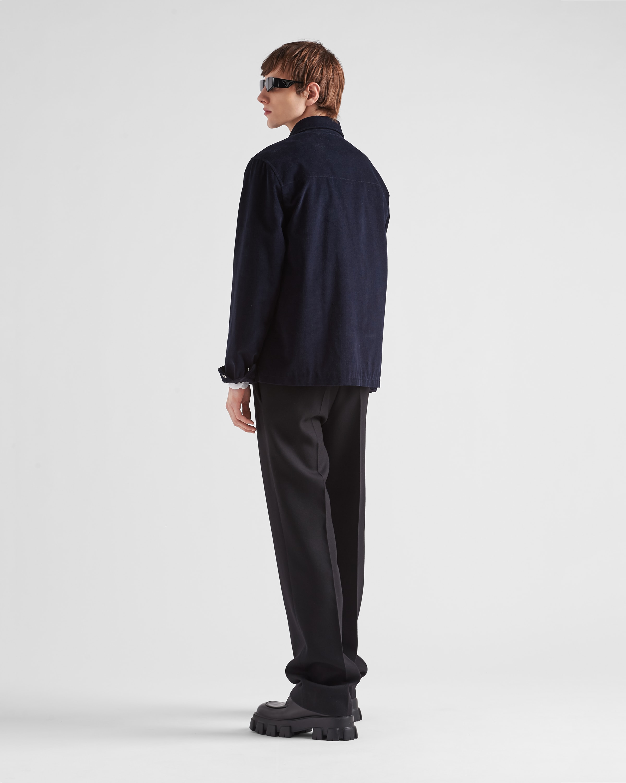 ネイビー コーデュロイ シャツ | PRADA