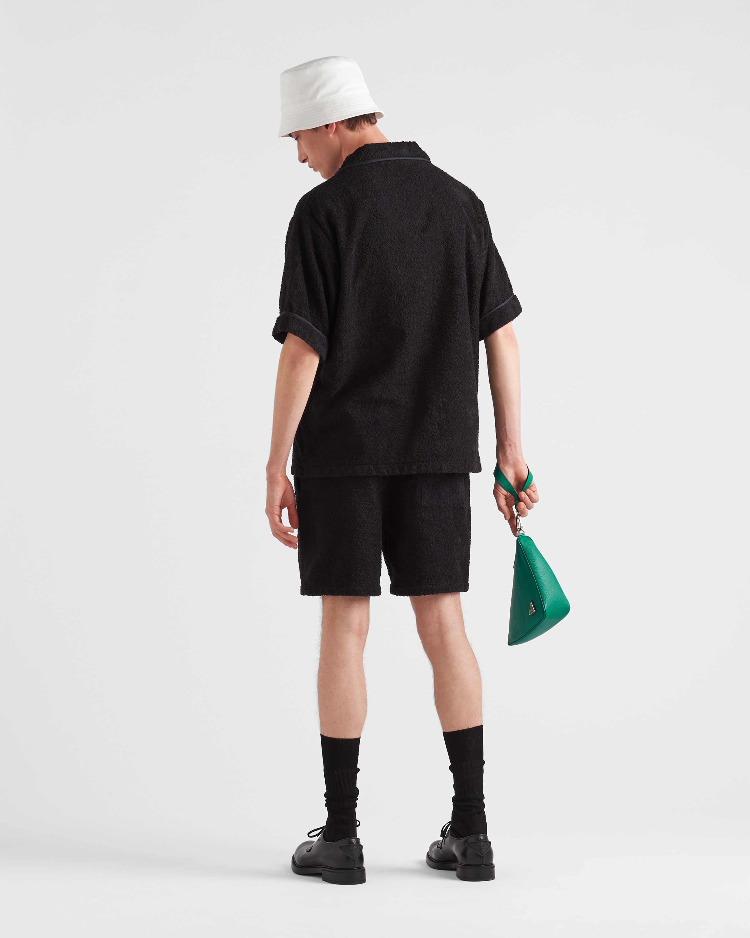 22SS PRADA プラダ コットンテリーボウリングシャツ タオル地 半袖