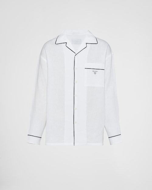 Camisa de lino Blanco | Prada Camisa de lino Blanco | Prada