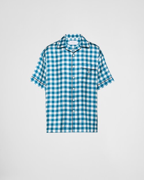 Prada Camisa de sarga de seda de manga corta 1