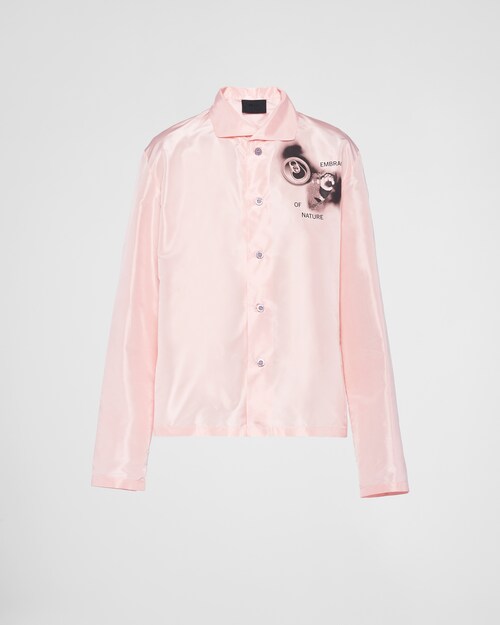 PRADA プリントシルク シャツ-