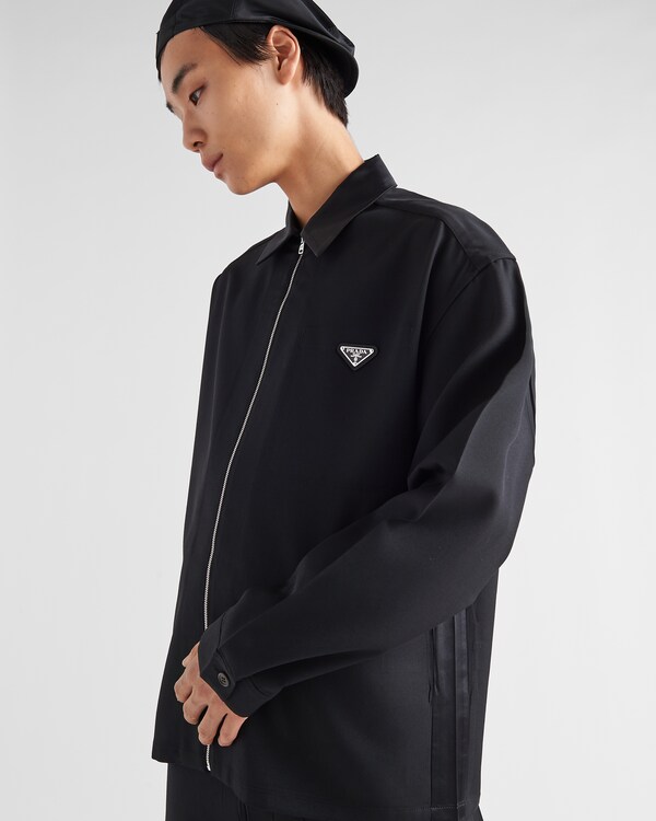 Black Wool Shirt PRADA