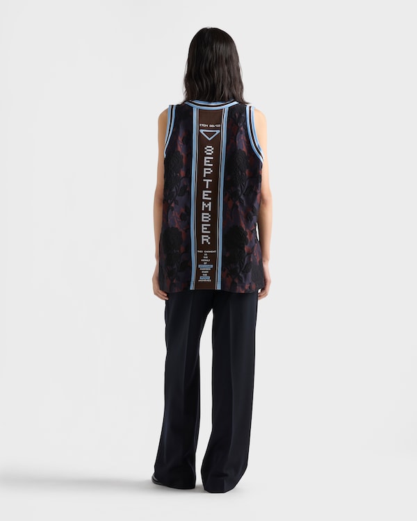 Timecapsule jacquard tank top - Burgundy Timecapsule jacquard tank top - Burgundy