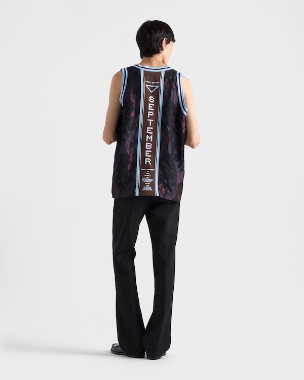 Timecapsule jacquard tank top - Burgundy Timecapsule jacquard tank top - Burgundy