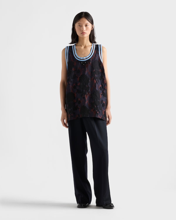 Timecapsule jacquard tank top - Burgundy Timecapsule jacquard tank top - Burgundy