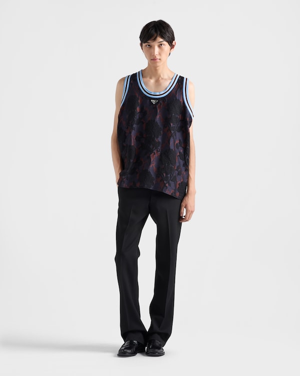 Timecapsule jacquard tank top - Burgundy Timecapsule jacquard tank top - Burgundy
