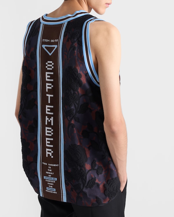 Timecapsule jacquard tank top - Burgundy Timecapsule jacquard tank top - Burgundy