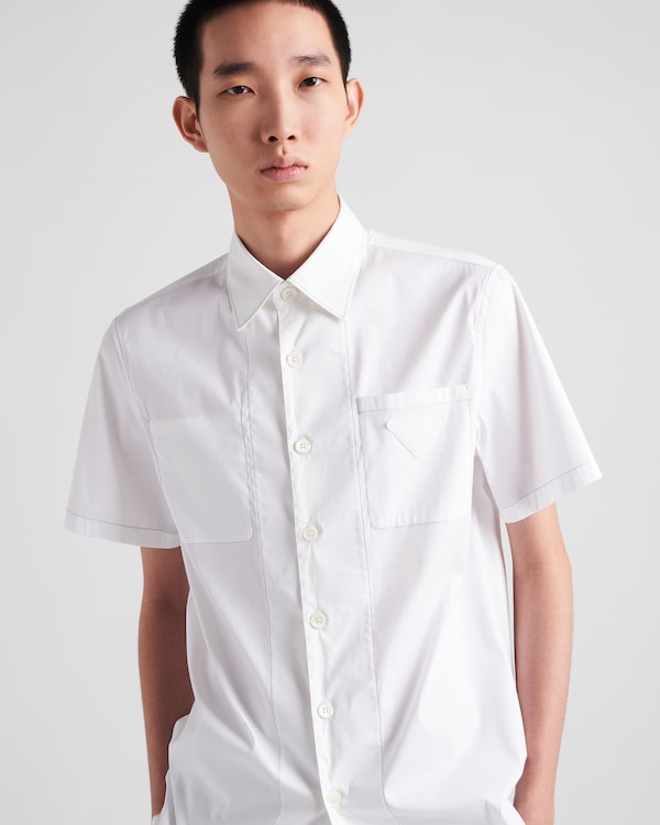 Short-sleeved stretch cotton shirt Short-sleeved stretch cotton shirt