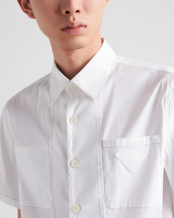 Short-sleeved stretch cotton shirt Short-sleeved stretch cotton shirt
