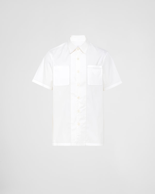 Short-sleeved stretch cotton shirt Short-sleeved stretch cotton shirt