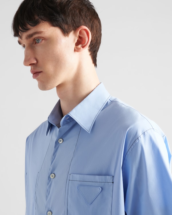 Short-sleeved stretch cotton shirt Short-sleeved stretch cotton shirt