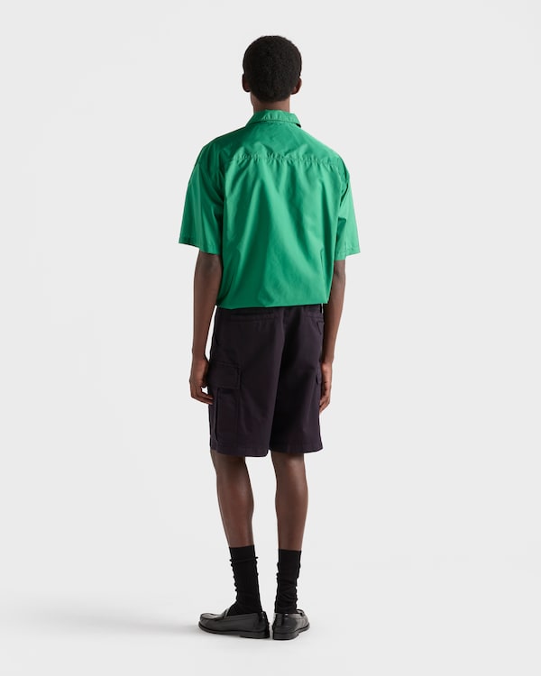 半袖ライトRe-Nylonシャツ - エメラルドグリーン 半袖ライトRe-Nylonシャツ - エメラルドグリーン