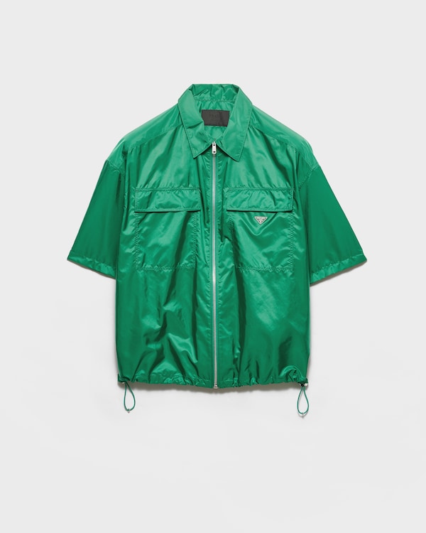 半袖ライトRe-Nylonシャツ - エメラルドグリーン 半袖ライトRe-Nylonシャツ - エメラルドグリーン