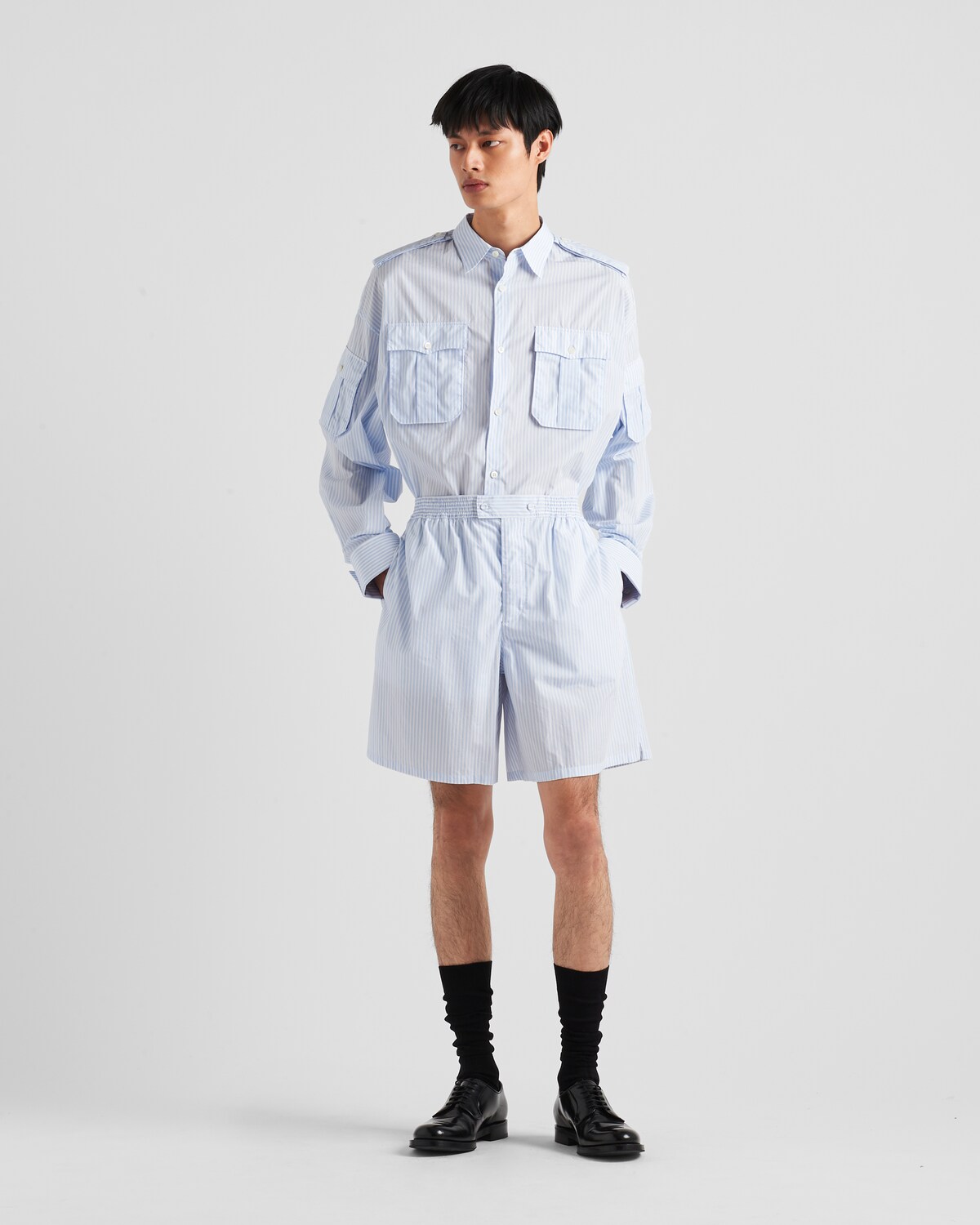 Chemise Homme Crème De Soie Métallisée - Motif Grec, Taille S, Neuve