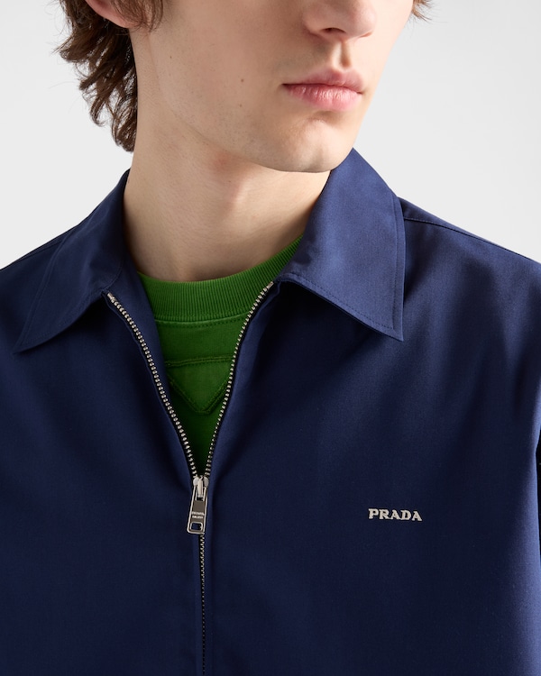 Short-sleeved technical cotton shirt - Bluette Short-sleeved technical cotton shirt - Bluette