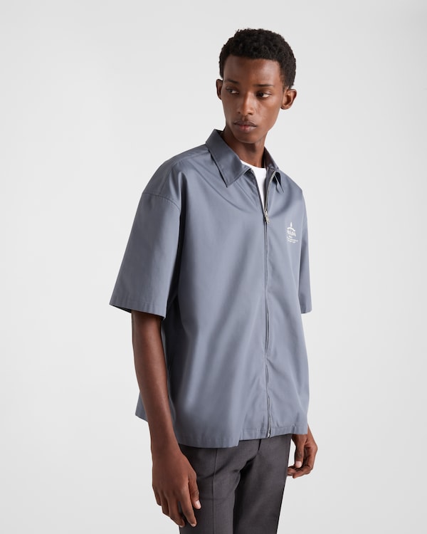 Chemise à manches courtes en coton technique Chemise à manches courtes en coton technique