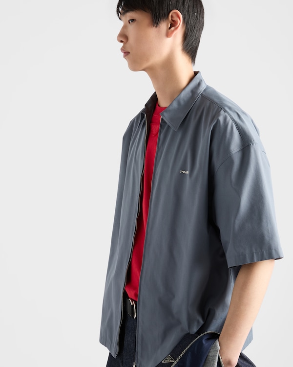 Short-sleeved technical cotton shirt - Iron Gray Short-sleeved technical cotton shirt - Iron Gray