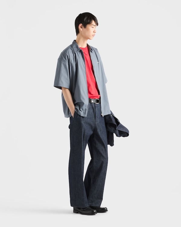 Short-sleeved technical cotton shirt - Iron Gray Short-sleeved technical cotton shirt - Iron Gray