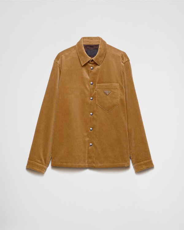 Yellow Double Match poplin shirt | PRADA