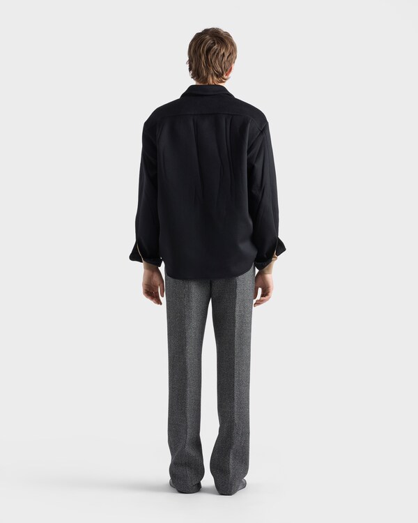 Wool and cashmere shirt - Black Wool and cashmere shirt - Black