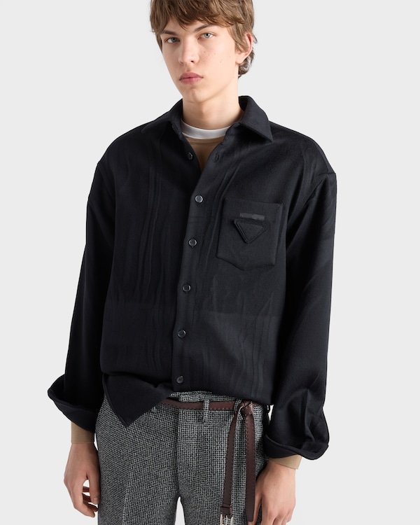 Wool and cashmere shirt - Black Wool and cashmere shirt - Black