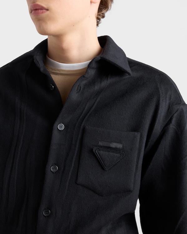 Wool and cashmere shirt - Black Wool and cashmere shirt - Black