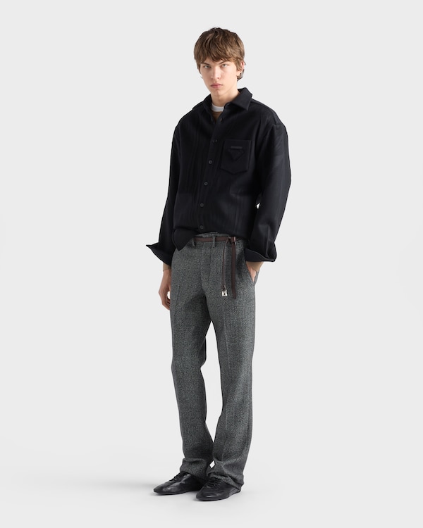 Wool and cashmere shirt - Black Wool and cashmere shirt - Black