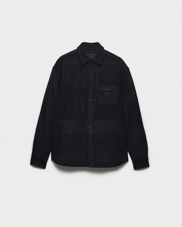 Wool and cashmere shirt - Black Wool and cashmere shirt - Black