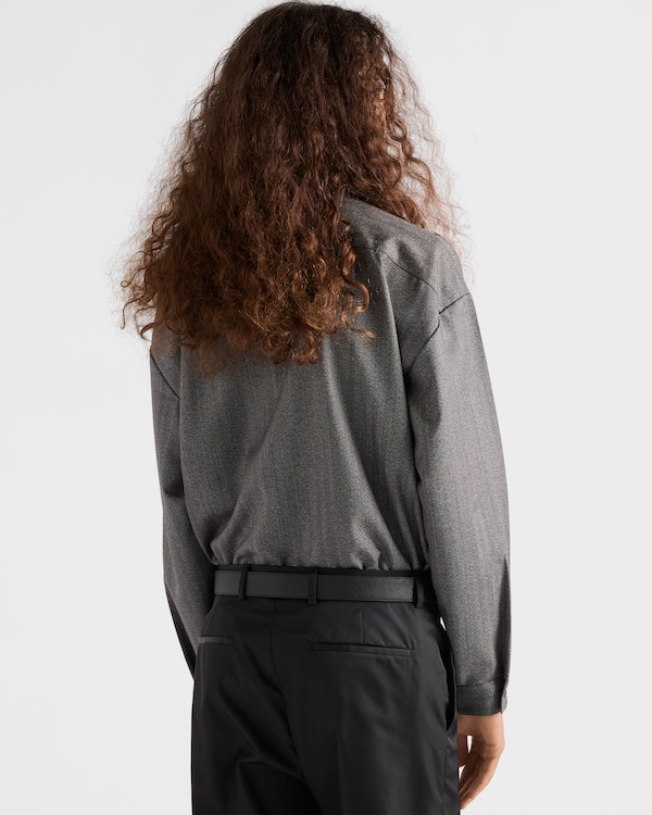 울 지퍼 셔츠 - 그레이 울 지퍼 셔츠 - 그레이