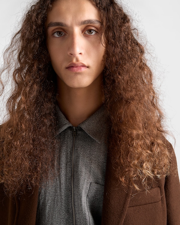 울 지퍼 셔츠 - 그레이 울 지퍼 셔츠 - 그레이