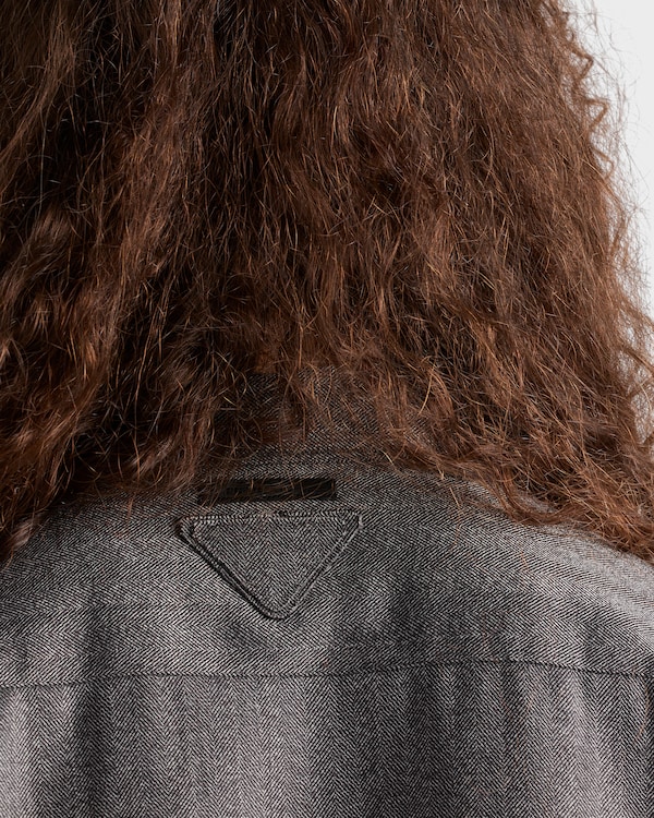 울 지퍼 셔츠 - 그레이 울 지퍼 셔츠 - 그레이