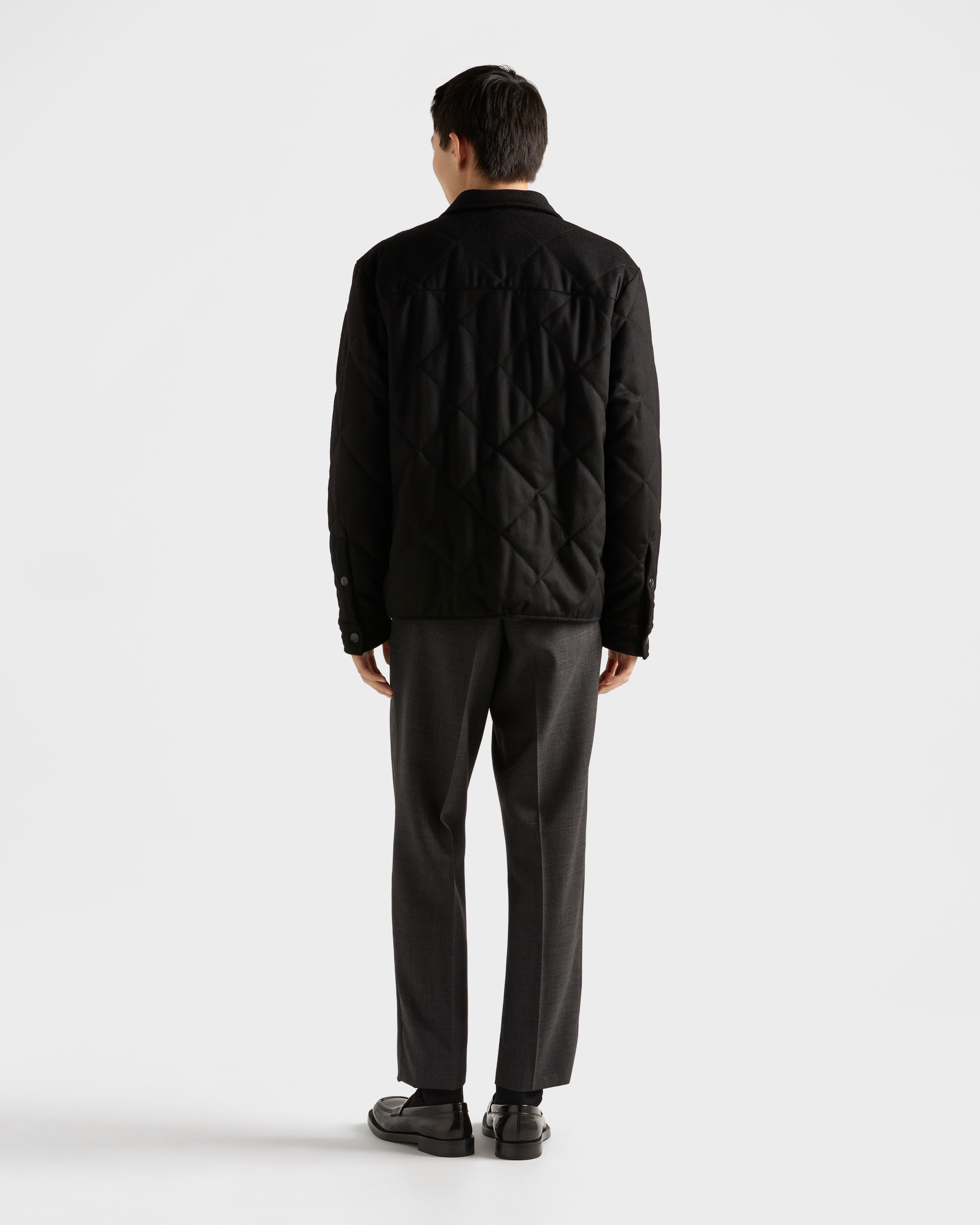 Padded cashmere shirt