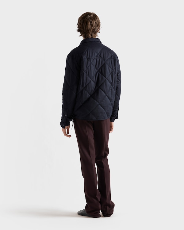 Padded cashmere shirt - Navy Padded cashmere shirt - Navy
