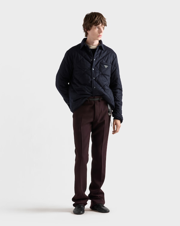 Padded cashmere shirt - Navy Padded cashmere shirt - Navy