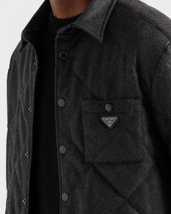 Padded cashmere shirt Padded cashmere shirt