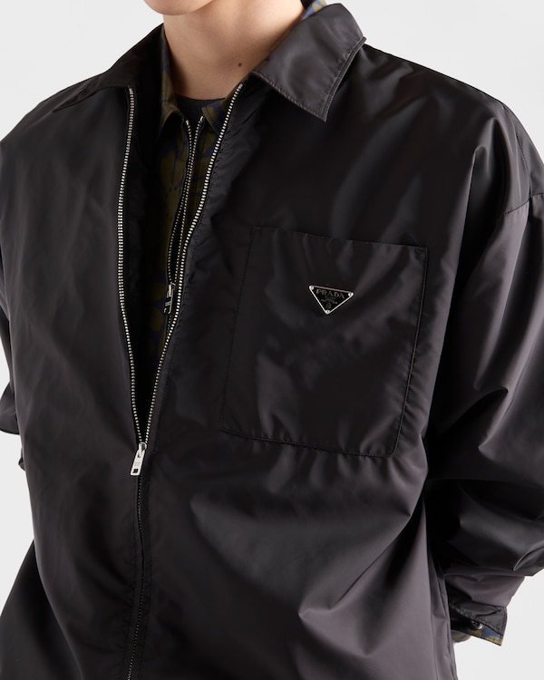 Re-Nylon zipper shirt - Black Re-Nylon zipper shirt - Black
