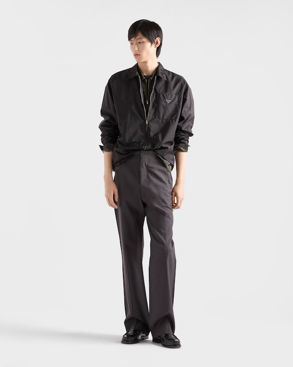 Re-Nylon zipper shirt - Black Re-Nylon zipper shirt - Black