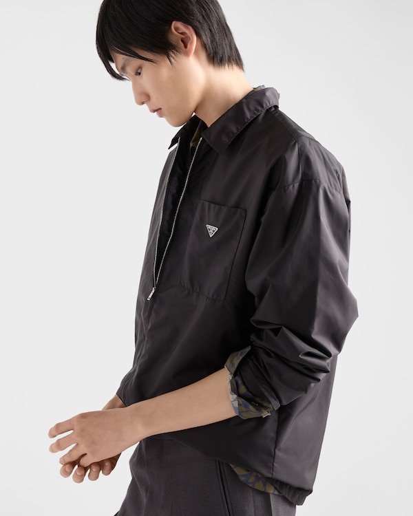 Re-Nylon zipper shirt - Black Re-Nylon zipper shirt - Black
