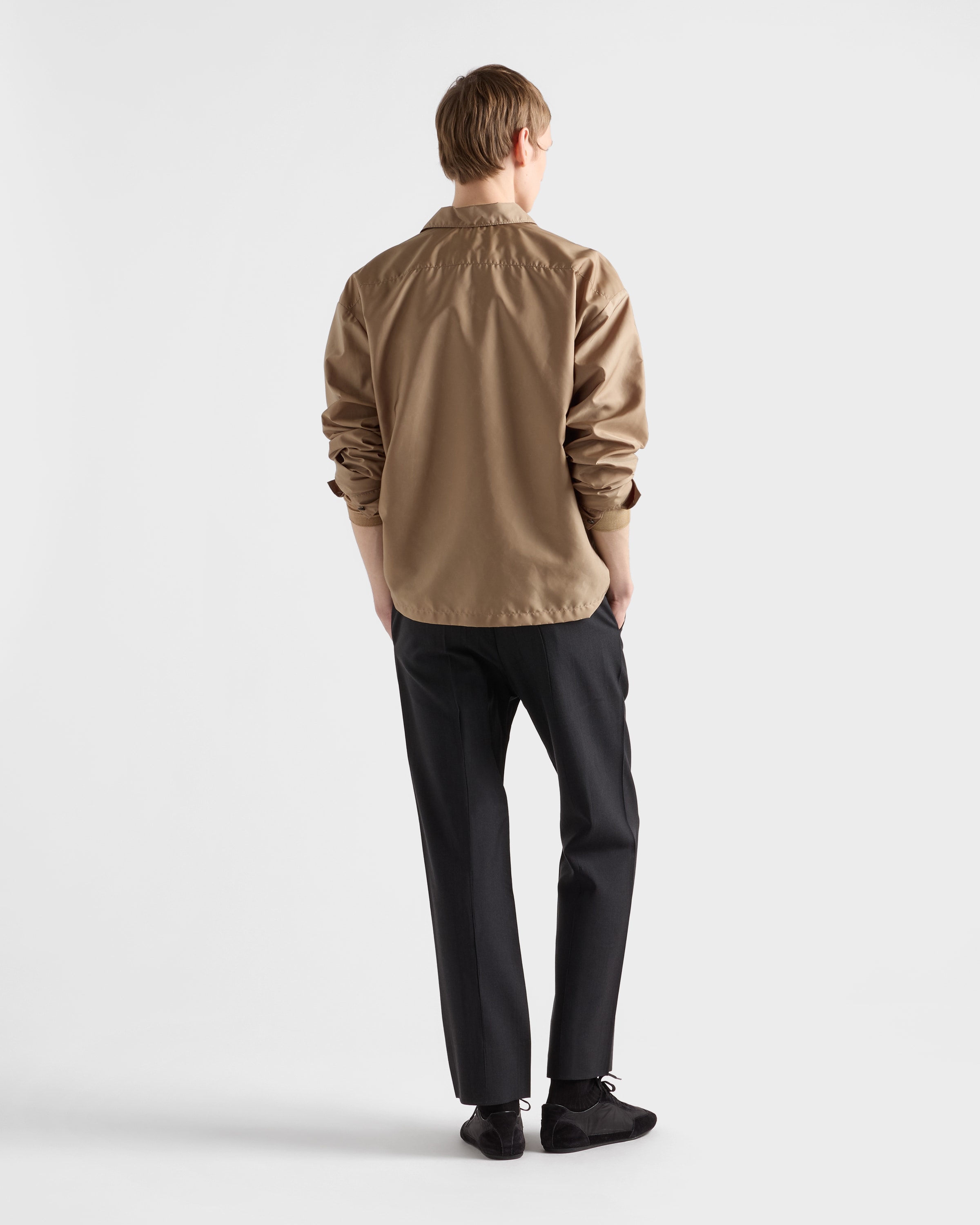Beige Re-nylon Zipper Shirt | PRADA - United States