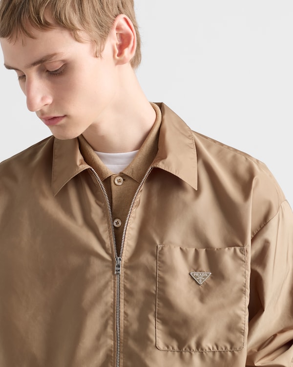 Re-Nylon zipper shirt - Beige Re-Nylon zipper shirt - Beige