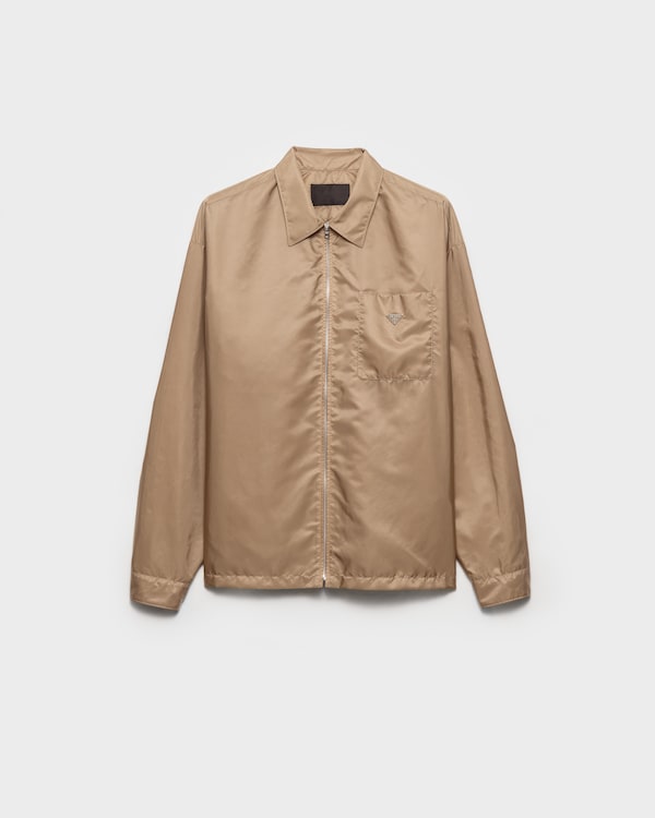 Re-Nylon zipper shirt - Beige Re-Nylon zipper shirt - Beige